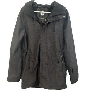 Volcom Woman's Coat Size XL Gray 10KMM 5KGM2 Lined Zip Pockets Insulated